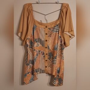 Cato patchwork printed knit women's size 22/24